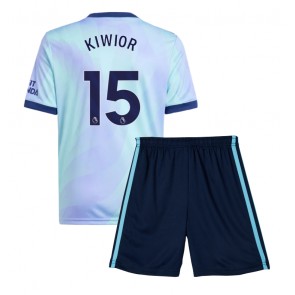 Arsenal Jakub Kiwior #15 Alternativní dres komplet pro Děti 2024-25 Krátkým Rukávem (+ Krátké kalhoty)