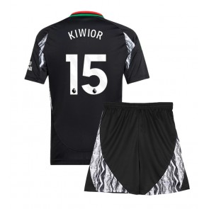 Arsenal Jakub Kiwior #15 Venkovní dres komplet pro Děti 2024-25 Krátkým Rukávem (+ Krátké kalhoty)