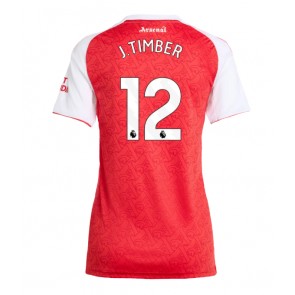 Arsenal Jurrien Timber #12 Domácí Dres pro Dámy 2025-26 Krátkým Rukávem