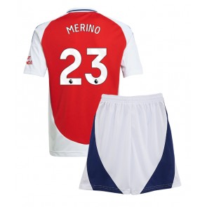 Arsenal Mikel Merino #23 Domácí dres komplet pro Děti 2024-25 Krátkým Rukávem (+ Krátké kalhoty)