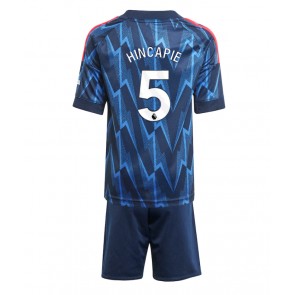 Arsenal Piero Hincapie #5 Venkovní dres komplet pro Děti 2025-26 Krátkým Rukávem (+ Krátké kalhoty)