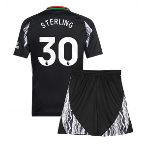 Arsenal Raheem Sterling #30 Venkovní dres komplet pro Děti 2024-25 Krátkým Rukávem (+ Krátké kalhoty)