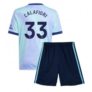 Arsenal Riccardo Calafiori #33 Alternativní dres komplet pro Děti 2024-25 Krátkým Rukávem (+ Krátké kalhoty)