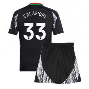 Arsenal Riccardo Calafiori #33 Venkovní dres komplet pro Děti 2024-25 Krátkým Rukávem (+ Krátké kalhoty)