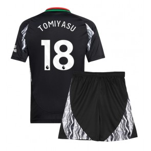 Arsenal Takehiro Tomiyasu #18 Venkovní dres komplet pro Děti 2024-25 Krátkým Rukávem (+ Krátké kalhoty)