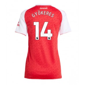 Arsenal Viktor Gyokeres #14 Domácí Dres pro Dámy 2025-26 Krátkým Rukávem