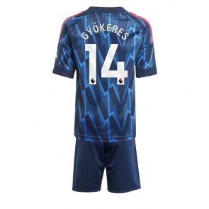 Arsenal Viktor Gyokeres #14 Venkovní dres komplet pro Děti 2025-26 Krátkým Rukávem (+ Krátké kalhoty)