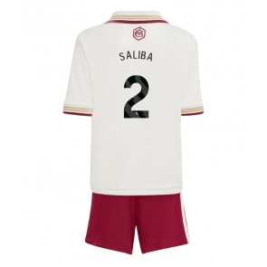 Arsenal William Saliba #2 Alternativní dres komplet pro Děti 2025-26 Krátkým Rukávem (+ Krátké kalhoty)