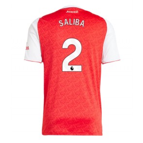Arsenal William Saliba #2 Domácí Dres 2025-26 Krátkým Rukávem