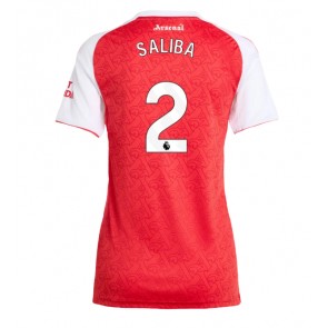 Arsenal William Saliba #2 Domácí Dres pro Dámy 2025-26 Krátkým Rukávem