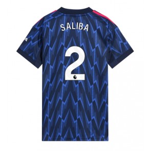 Arsenal William Saliba #2 Venkovní Dres pro Dámy 2025-26 Krátkým Rukávem