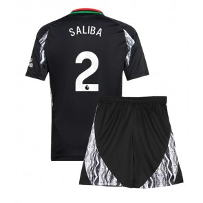 Arsenal William Saliba #2 Venkovní dres komplet pro Děti 2024-25 Krátkým Rukávem (+ Krátké kalhoty)