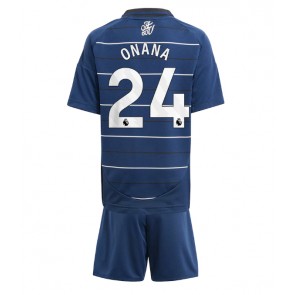 Aston Villa Amadou Onana #24 Alternativní dres komplet pro Děti 2024-25 Krátkým Rukávem (+ Krátké kalhoty)