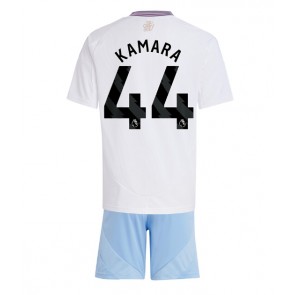 Aston Villa Boubacar Kamara #44 Venkovní dres komplet pro Děti 2024-25 Krátkým Rukávem (+ Krátké kalhoty)
