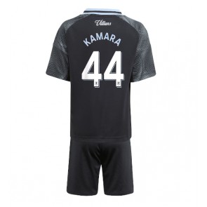 Aston Villa Boubacar Kamara #44 Venkovní dres komplet pro Děti 2025-26 Krátkým Rukávem (+ Krátké kalhoty)