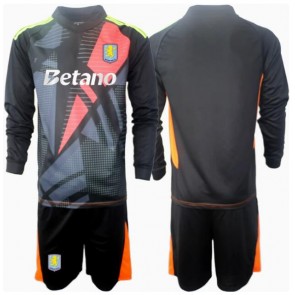 Aston Villa Brankář Venkovní dres komplet pro Děti 2024-25 Dlouhým Rukávem (+ Krátké kalhoty)