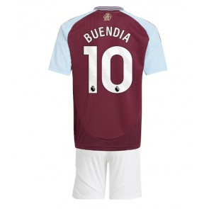 Aston Villa Emiliano Buendia #10 Domácí dres komplet pro Děti 2024-25 Krátkým Rukávem (+ Krátké kalhoty)