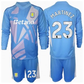 Aston Villa Emiliano Martinez #23 Brankář Alternativní dres komplet pro Děti 2024-25 Dlouhým Rukávem (+ Krátké kalhoty)