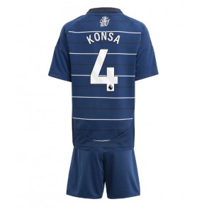Aston Villa Ezri Konsa #4 Alternativní dres komplet pro Děti 2024-25 Krátkým Rukávem (+ Krátké kalhoty)