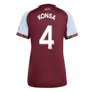Aston Villa Ezri Konsa #4 Domácí Dres pro Dámy 2025-26 Krátkým Rukávem Aston Villa Ezri Konsa #4 Domácí Dres pro Dámy 2025-26 Krátkým Rukávem