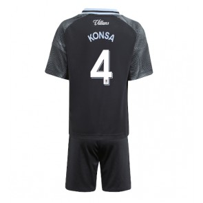 Aston Villa Ezri Konsa #4 Venkovní dres komplet pro Děti 2025-26 Krátkým Rukávem (+ Krátké kalhoty)