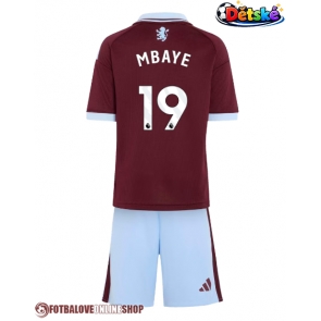 Aston Villa Ibrahim Mbaye #19 Domácí dres komplet pro Děti 2026-27 Krátkým Rukávem (+ Krátké kalhoty)