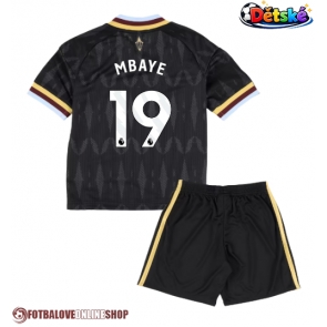 Aston Villa Ibrahim Mbaye #19 Venkovní dres komplet pro Děti 2026-27 Krátkým Rukávem (+ Krátké kalhoty)