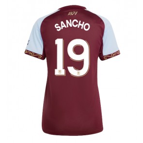 Aston Villa Jadon Sancho #19 Domácí Dres pro Dámy 2025-26 Krátkým Rukávem