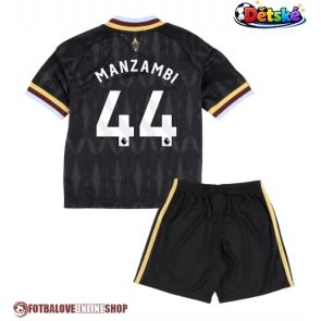 Aston Villa Johan Manzambi #44 Venkovní dres komplet pro Děti 2026-27 Krátkým Rukávem (+ Krátké kalhoty)