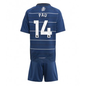 Aston Villa Pau Torres #14 Alternativní dres komplet pro Děti 2024-25 Krátkým Rukávem (+ Krátké kalhoty)