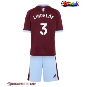 Aston Villa Victor Lindelof #3 Domácí dres komplet pro Děti 2026-27 Krátkým Rukávem (+ Krátké kalhoty)
