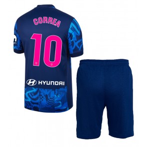 Atletico Madrid Angel Correa #10 Alternativní dres komplet pro Děti 2024-25 Krátkým Rukávem (+ Krátké kalhoty)
