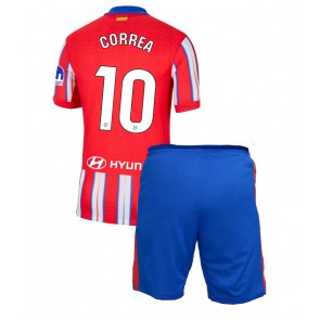 Atletico Madrid Angel Correa #10 Domácí dres komplet pro Děti 2024-25 Krátkým Rukávem (+ Krátké kalhoty)
