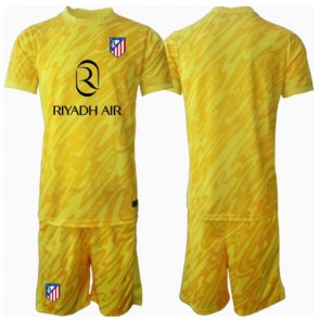 Atletico Madrid Brankář Alternativní dres komplet pro Děti 2024-25 Krátkým Rukávem (+ Krátké kalhoty)