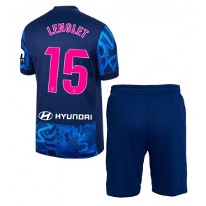 Atletico Madrid Clement Lenglet #15 Alternativní dres komplet pro Děti 2024-25 Krátkým Rukávem (+ Krátké kalhoty)