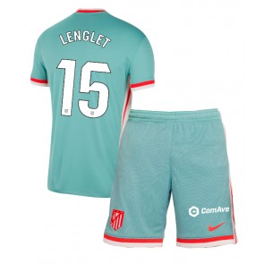 Atletico Madrid Clement Lenglet #15 Venkovní dres komplet pro Děti 2024-25 Krátkým Rukávem (+ Krátké kalhoty)