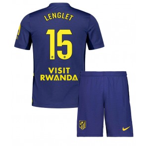 Atletico Madrid Clement Lenglet #15 Venkovní dres komplet pro Děti 2025-26 Krátkým Rukávem (+ Krátké kalhoty)