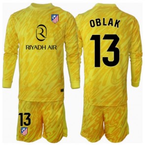 Atletico Madrid Jan Oblak #13 Brankář Alternativní dres komplet pro Děti 2024-25 Dlouhým Rukávem (+ Krátké kalhoty)