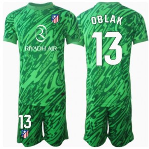 Atletico Madrid Jan Oblak #13 Brankář Venkovní dres komplet pro Děti 2024-25 Krátkým Rukávem (+ Krátké kalhoty)