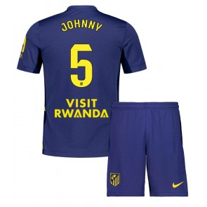 Atletico Madrid Johnny Cardoso #5 Venkovní dres komplet pro Děti 2025-26 Krátkým Rukávem (+ Krátké kalhoty)