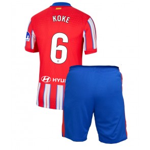 Atletico Madrid Koke #6 Domácí dres komplet pro Děti 2024-25 Krátkým Rukávem (+ Krátké kalhoty)