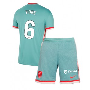 Atletico Madrid Koke #6 Venkovní dres komplet pro Děti 2024-25 Krátkým Rukávem (+ Krátké kalhoty)