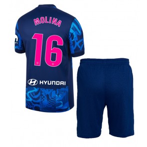 Atletico Madrid Nahuel Molina #16 Alternativní dres komplet pro Děti 2024-25 Krátkým Rukávem (+ Krátké kalhoty)