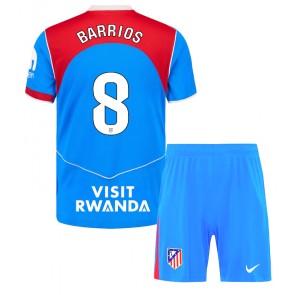 Atletico Madrid Pablo Barrios #8 Alternativní dres komplet pro Děti 2025-26 Krátkým Rukávem (+ Krátké kalhoty)