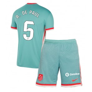 Atletico Madrid Rodrigo De Paul #5 Venkovní dres komplet pro Děti 2024-25 Krátkým Rukávem (+ Krátké kalhoty)