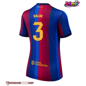 Barcelona Alejandro Balde #3 Domácí Dres pro Dámy 2026-27 Krátkým Rukávem