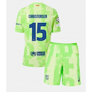 Barcelona Andreas Christensen #15 Alternativní dres komplet pro Děti 2024-25 Krátkým Rukávem (+ Krátké kalhoty)