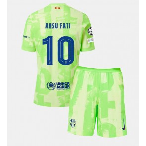 Barcelona Ansu Fati #10 Alternativní dres komplet pro Děti 2024-25 Krátkým Rukávem (+ Krátké kalhoty)