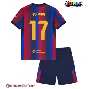 Barcelona Anthony Gordon #17 Domácí dres komplet pro Děti 2026-27 Krátkým Rukávem (+ Krátké kalhoty)