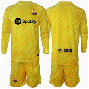 Barcelona Brankář Domácí dres komplet pro Děti 2024-25 Dlouhým Rukávem (+ Krátké kalhoty)